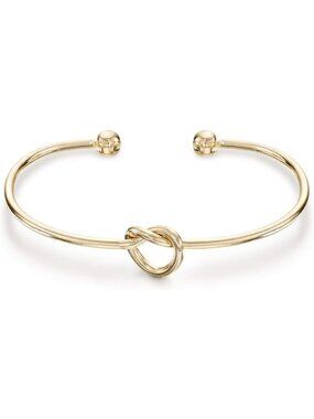 14K Gold Plated Infinity Love Knot Bangle Bracelet for Women - Elegant Jewelry